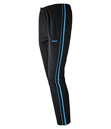 Soltice Jogginghose aus Mikrofaser, Bequeme Freizeithose, leichte Sporthose, schnelltrocknend (M bis 3XL) (2XL, [B] Schwarz-Türkis) von Soltice