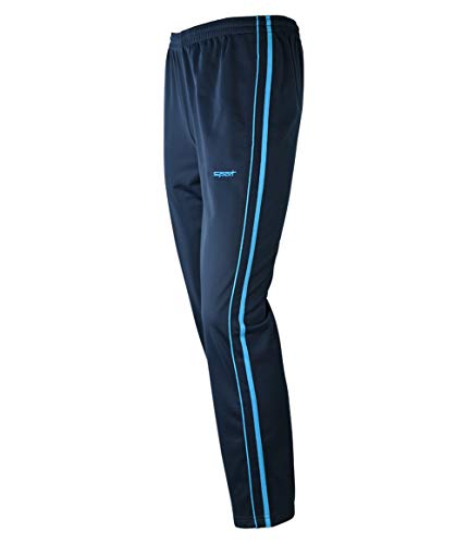 Soltice Jogginghose aus Mikrofaser, Bequeme Freizeithose, leichte Sporthose, schnelltrocknend (M bis 3XL) (2XL, [B] Navy-Türkis) von Soltice