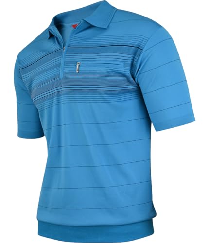 Soltice Poloshirts Kurzarm Herren, Blousonshirts, Gestreifte Polohemden mit Brusttasche aus Baumwoll-Mix (3XL), [MS6] Ocean von Soltice