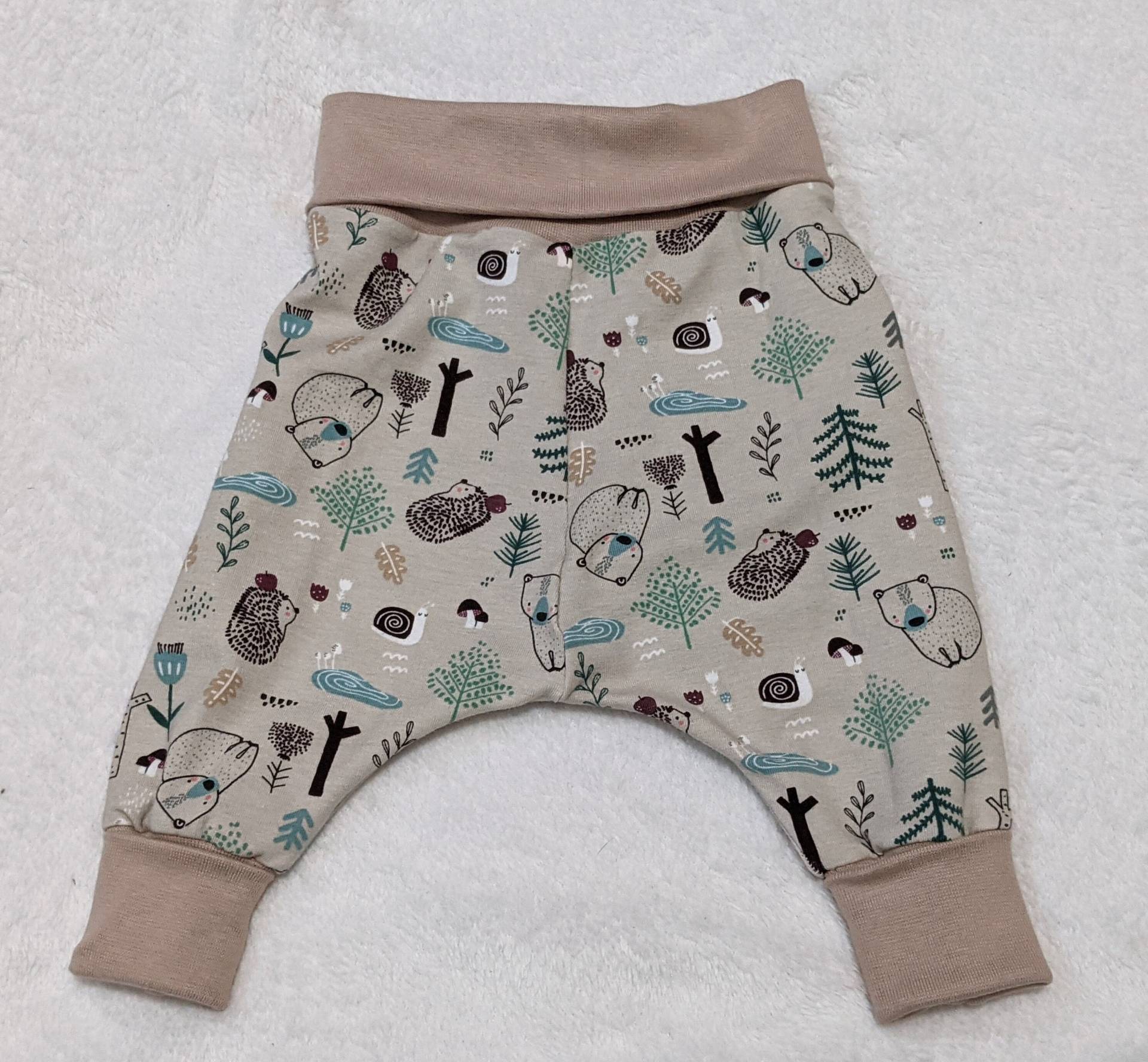 Waldtierdruck-Baby-Haremshose, Wachsen Mit Mir Art-Baby-Leggings, Baby-Kleidung Waldtierdruck-Baby-Haremshose, Wachsen Mit Mir Art-Baby-Leggings, Baby-Kleidung von SolusClothes