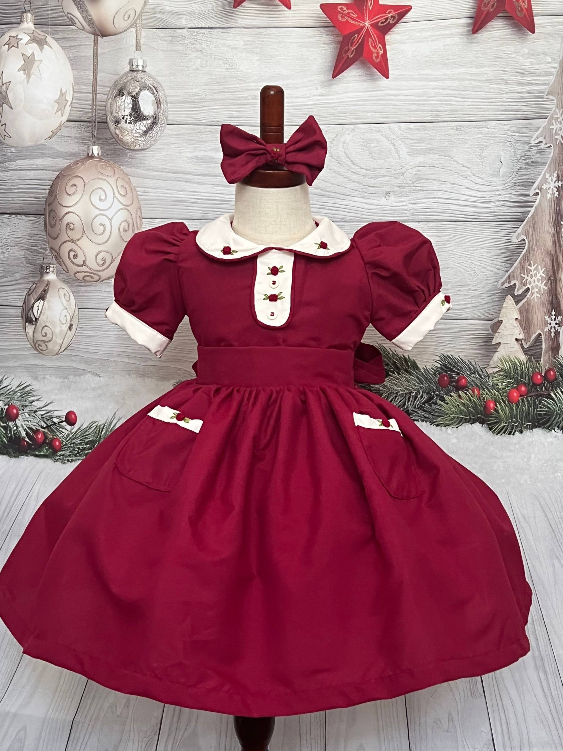 Gesmoktes Embroidery Kleid - Bischofskleid Formales Gesmoktes Embroidery Kleid - Bischofskleid Formales von SolusDesignsshop
