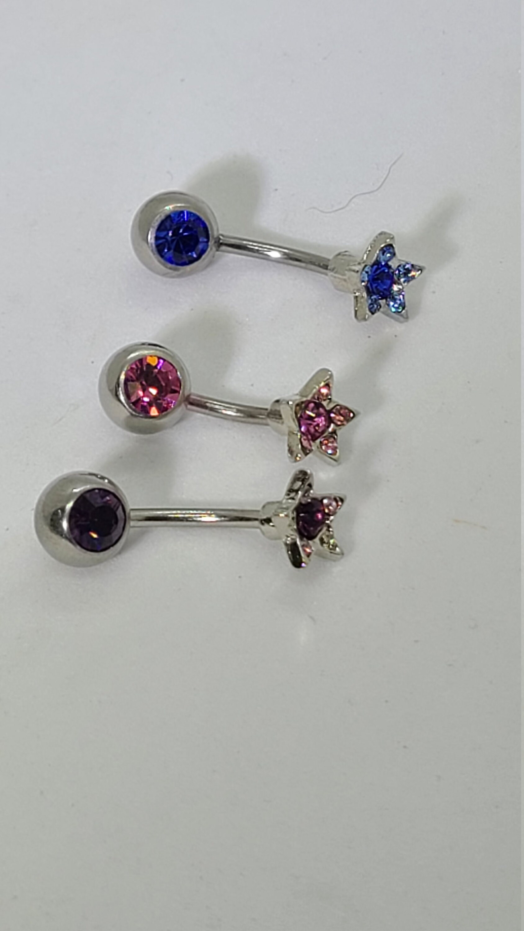 Sterling Silber Stern Und Perle Cz Bauch Knopf Ring von SolusMeijewelers