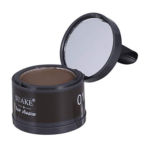 Solustre Haarverdichtung Haarausfall Puder Haaransatz Puder Mini Tragbar Schatten Haar Concealer Verdichtung Make Up für Frauen Männer Erwachsene (Dunkelbraun) von SOLUSTRE