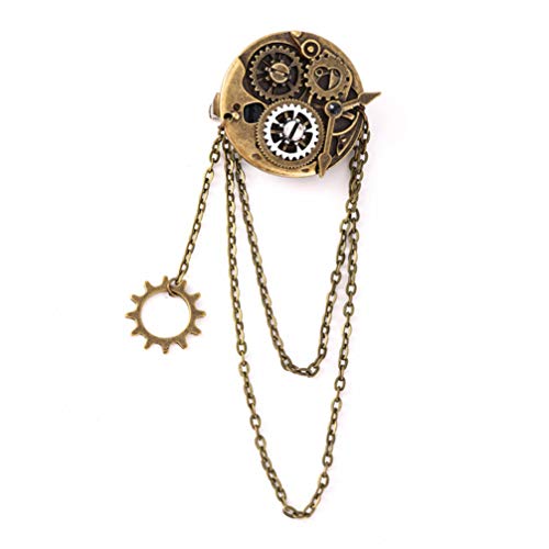 Solustre Steampunk Haarschmuck Zahnräder Haarklammer Vintage Kopfschmuck Damen Frauen Männer Steampunk Kostüme Zubehör Party von SOLUSTRE