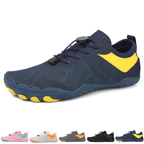 Solutra Barfußschuhe Herren Badeschuhe Damen, Atmungsaktiv Schnell Trocknend Wasserschuhe Damen Aquaschuhe, Unisex rutschfest Schwimmschuhe Damen Strandschuhe (39 EU,Marine) von Solutra