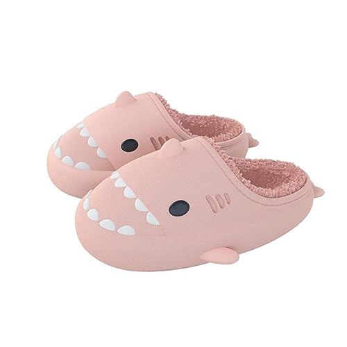 Solutra Hai Hausschuhe Damen Plüsch, Winter Warm Plüsch Shark Slippers, Wasserdicht Hai Schuhe Haifisch Schlappen Pantoffeln für Erwachsener Kinder von Solutra