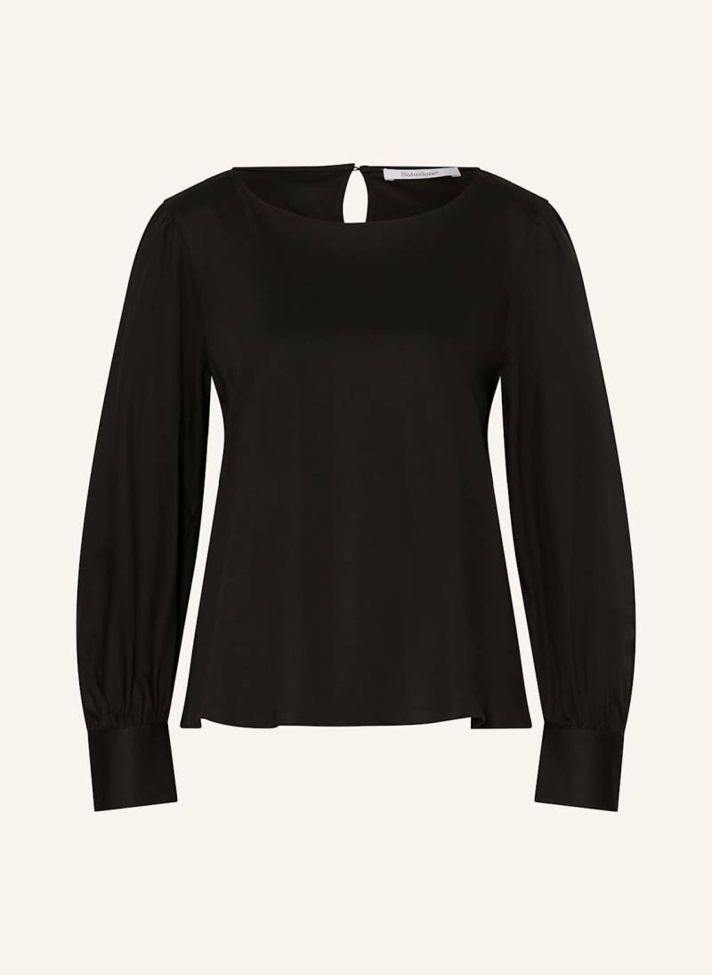 Soluzione Bluse Mit Volants schwarz von Soluzione