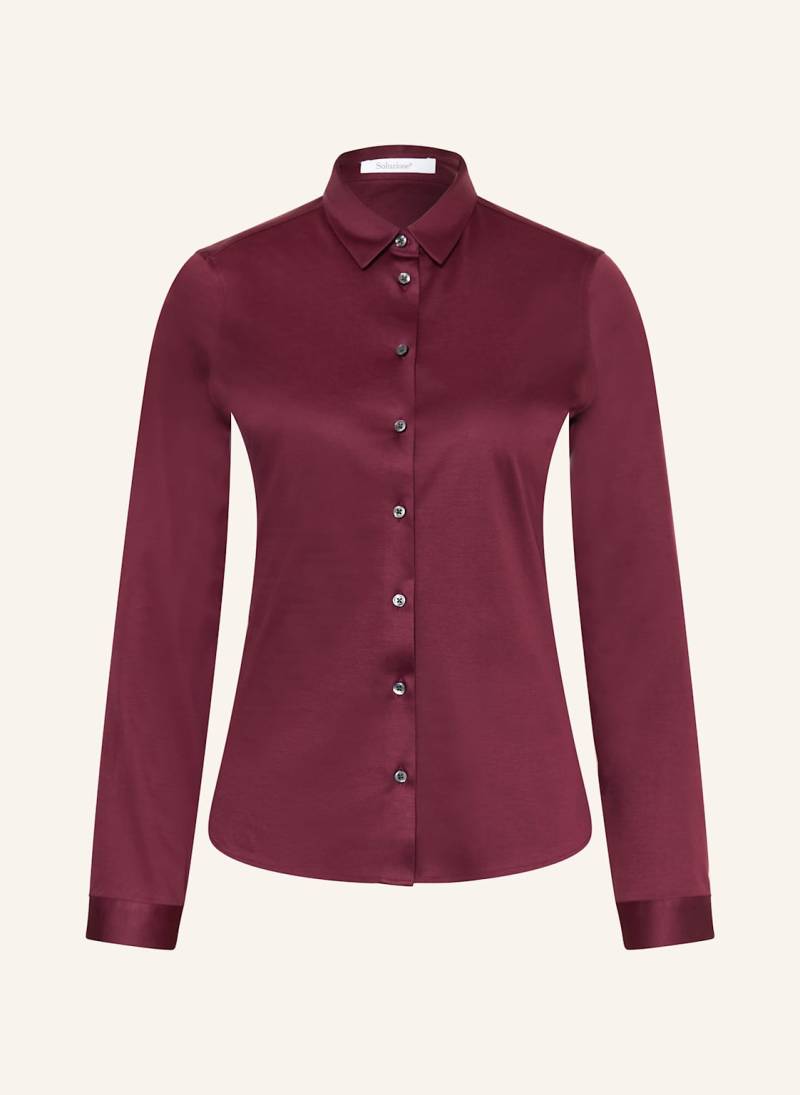 Soluzione Hemdbluse Aus Jersey rot von Soluzione