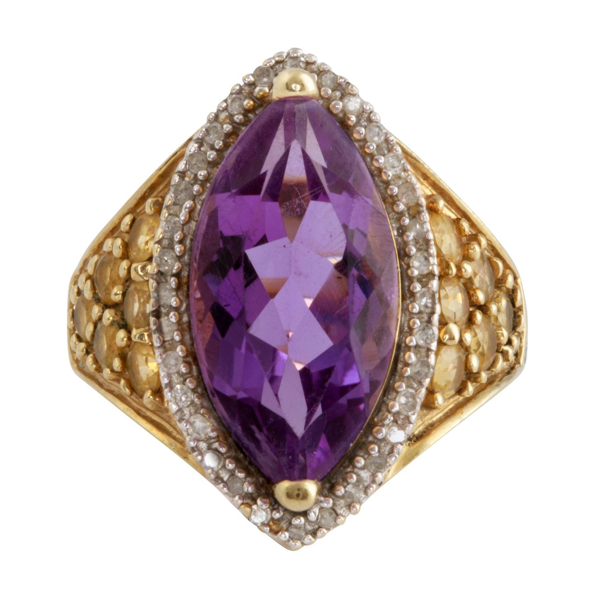 Amethyst Citrin & Diamant Als Ring von SolvangAntiques