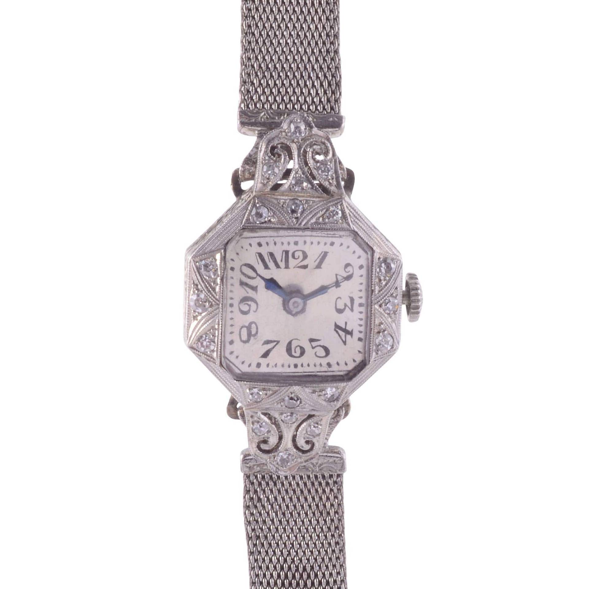 Belais Old Mine Cut Diamant Armbanduhr von SolvangAntiques