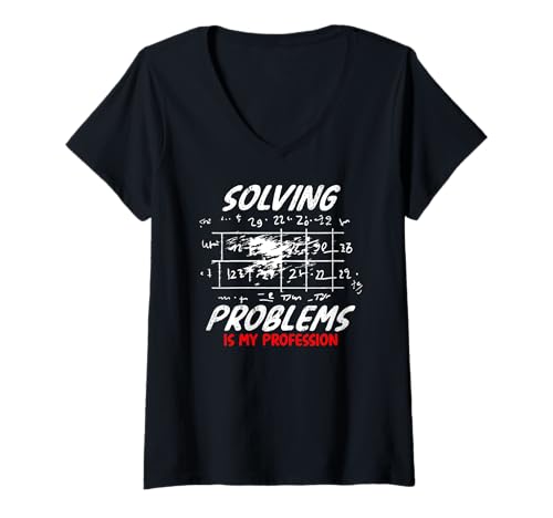 Damen SOLVING PROBLEMS IS MY PROFESSION T-Shirt mit V-Ausschnitt Damen SOLVING PROBLEMS IS MY PROFESSION T-Shirt mit V-Ausschnitt von Solving Problems Profession Teacher Math Educator