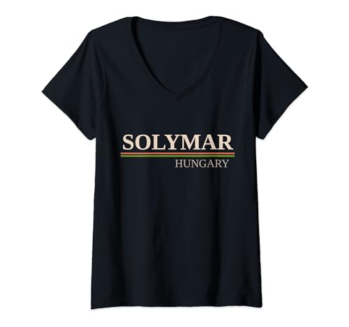 Damen Solymar Ungarn T-Shirt mit V-Ausschnitt Damen Solymar Ungarn T-Shirt mit V-Ausschnitt von Solymar Hungary