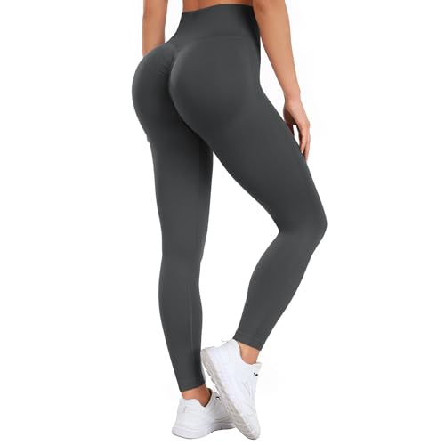 Somdiffy Booty Scrunch Leggings Damen Push Up Sport Leggins Seamless High Waist Gym Yoga Hose Sporthose Frauen von Somdiffy
