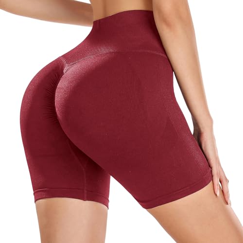 Somdiffy Push Up Damen Gym Shorts - Booty Scrunch Kurze Leggings Seamless Hohe Taille Fitness Radlerhose Damen Sommer Somdiffy Push Up Damen Gym Shorts - Booty Scrunch Kurze Leggings Seamless Hohe Taille Fitness Radlerhose Damen Sommer von Somdiffy