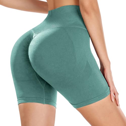 Somdiffy Push Up Damen Gym Shorts - Booty Scrunch Kurze Leggings Seamless Hohe Taille Fitness Radlerhose Damen Sommer Somdiffy Push Up Damen Gym Shorts - Booty Scrunch Kurze Leggings Seamless Hohe Taille Fitness Radlerhose Damen Sommer von Somdiffy