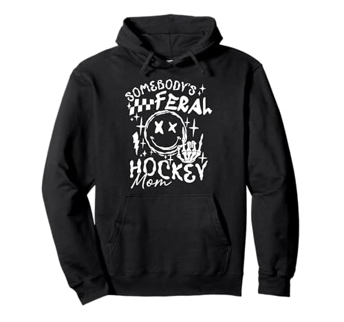 Somebody's Feral Hockey MAMA Muttertagshockey MOM Pullover Hoodie von Somebody's Feral Hockey Mom