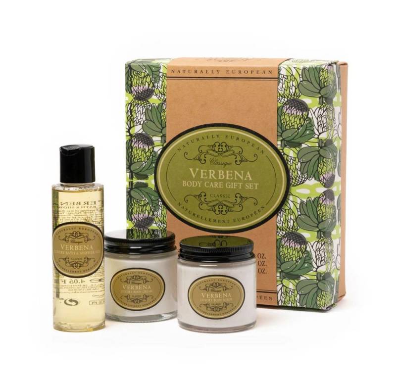 Somerset Toiletry Pflege-Geschenkset Naturally European Verbena Körperpflege-Set mit Duschgel, Peeling, Sheabutter, Avocado- und Kokosöl, Body Scrub Nuss-Schalenpulver Somerset Toiletry Pflege-Geschenkset Naturally European Verbena Körperpflege-Set mit Duschgel, Peeling, Sheabutter, Avocado- und Kokosöl, Body Scrub Nuss-Schalenpulver von Somerset Toiletry