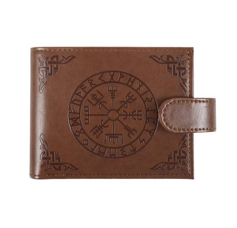 Something Different Geldbörse Wikinger Herren Geldbörse historisch Runen "Viking Compass" von Something Different