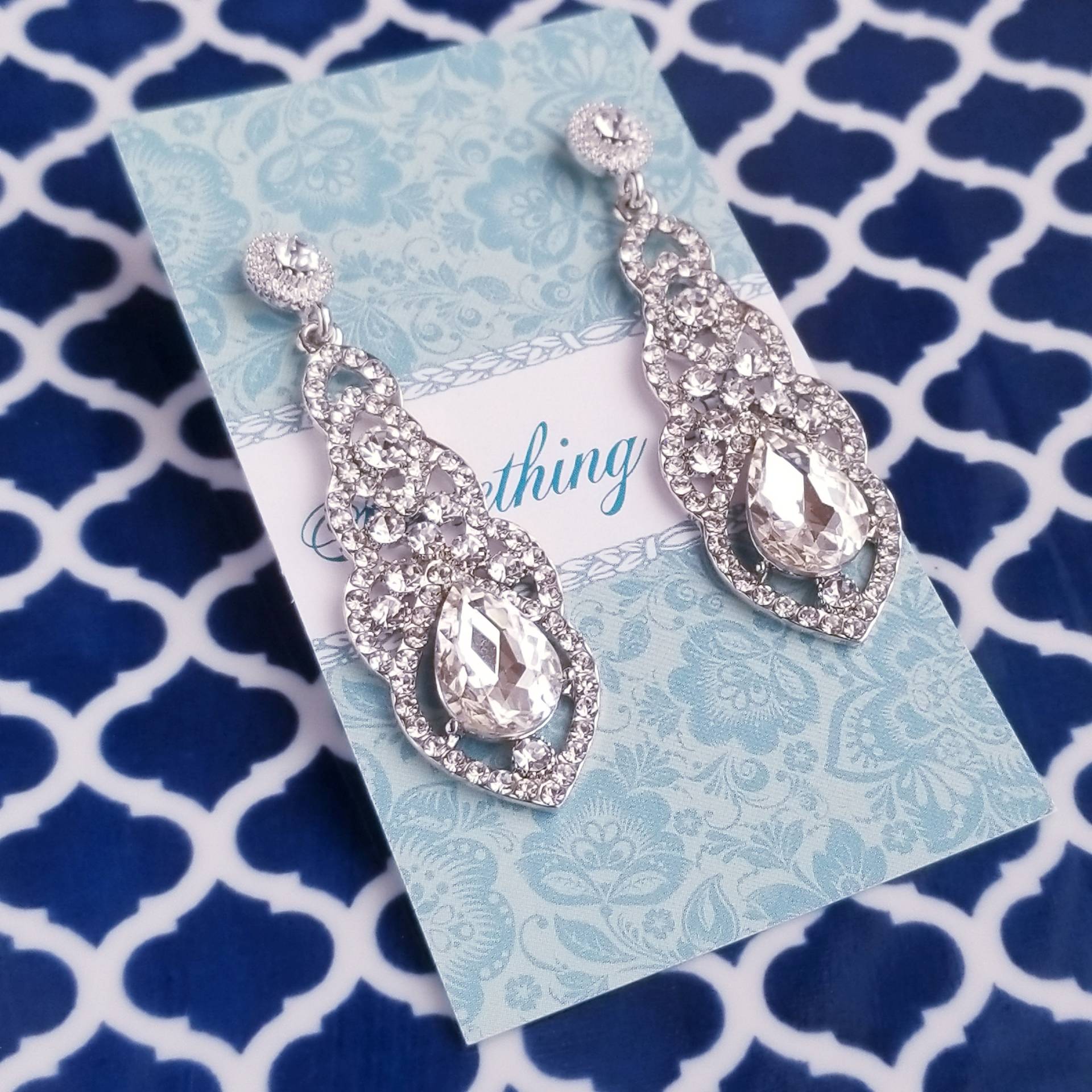 Fast Ship - Kristall Tropfen Ohrringe Hochzeits Ohrhänger von SomethingIvy
