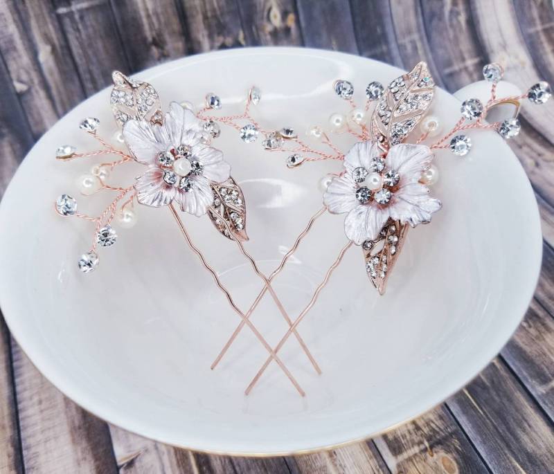 Fast Ship - Rose Gold Haar Pins Set, Hochzeit Pins, Bobby Sticks | Als Set Verkauft von SomethingIvy