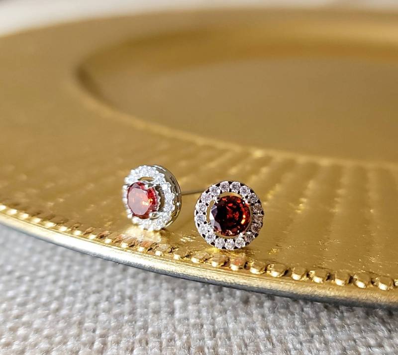 Fast Ship - Rubinrot Ohrstecker Etwas Rote Smaragd Rot Rubin Strass Ohrringe von SomethingIvy