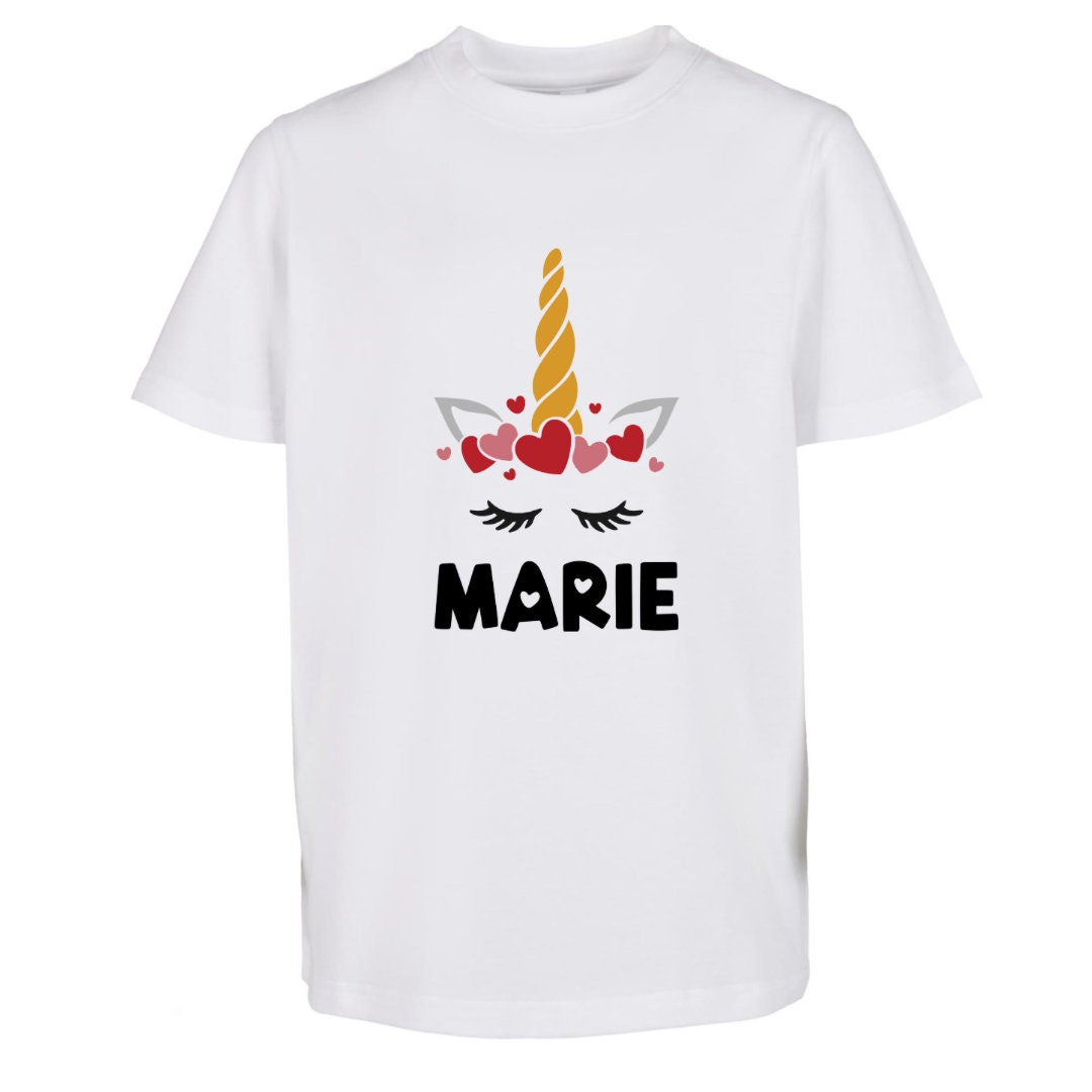 Personalisiertes Mädchen T-Shirt-Einhorn Mit Name | Personalisierte Geschenkidee von SominaDesign