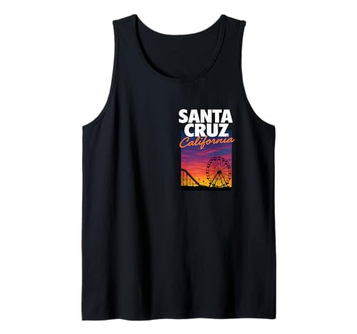 Herren Santa Cruz Surf Kalifornien Sonnenuntergang California Tank Top Herren Santa Cruz Surf Kalifornien Sonnenuntergang California Tank Top von Sommer Geschenk Santa Cruz Strand Riesenrad Urlaub