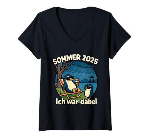 Damen Sommer Outfit 2025 Nerd Frauen Herren lustig Aufdruck Tier T-Shirt mit V-Ausschnitt von Sommer Mode 2025 Party Trend Malle Mallorca Print