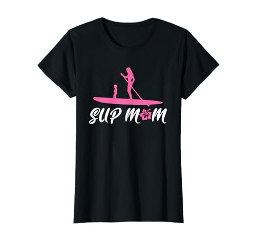 SUP MOM Stand Up Paddle - Weibliches Mama Wassersport T-Shirt von Sommer Strand Geschenkidee Mann Frau Kind