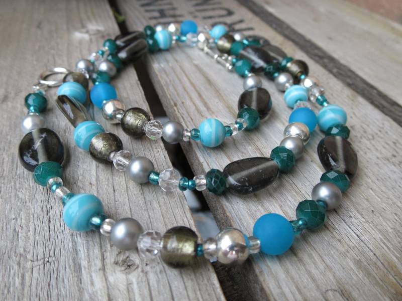 Kette, Halskette, Lange Perlenkette, Perlenschmuck Bunt, Weihnachtsgeschenk Frau, Geschenk Freundin, Geschenk Mutter von Sommerjulchen