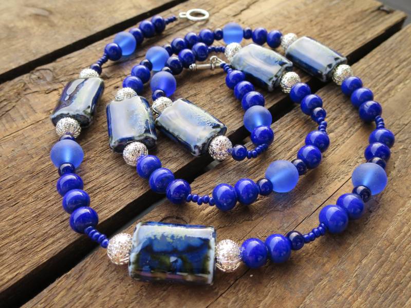 Kette, Halskette, Lange Perlenkette, Perlenschmuck Bunt, Weihnachtsgeschenk Frau, Geschenk Freundin, Geschenk Mutter von Sommerjulchen