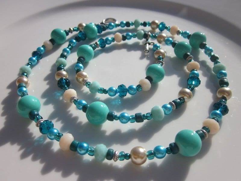 Kette, Halskette, Lange Perlenkette, Perlenschmuck Bunt, Weihnachtsgeschenk Frau, Geschenk Freundin, Geschenk Mutter von Sommerjulchen