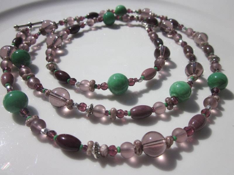 Kette, Halskette, Lange Perlenkette, Perlenschmuck Bunt, Weihnachtsgeschenk Frau, Geschenk Freundin, Geschenk Mutter von Sommerjulchen