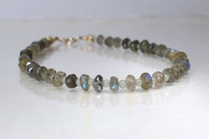 Labradorit-Edelsteinarmband Mit Aventurin von SommerlichtDesigns