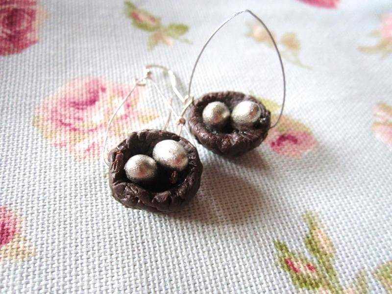 Vogelnest-Ohrhänger Vogelnest-Ohrhänger von Sommernachtstraeume