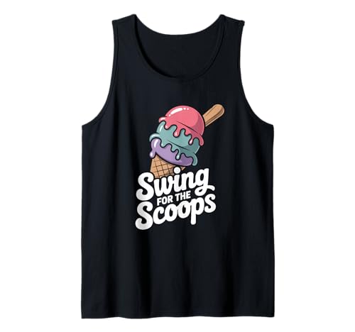 Swing for The Scoops Ice Cream Niedliche Kinder Baseball Tank Top Swing for The Scoops Ice Cream Niedliche Kinder Baseball Tank Top von Sommerspaß Eiscreme-liebhaber Foodie