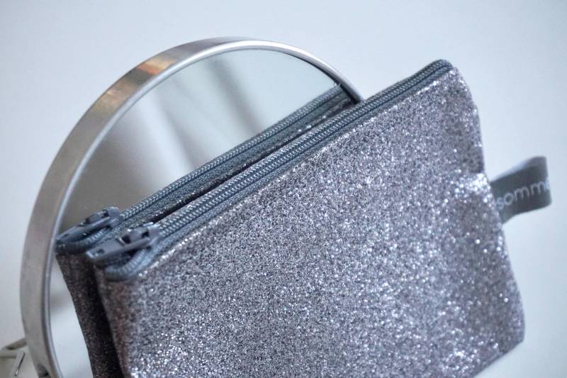 Geldbeutel | Portemonnaie Geldbörse Silber Glitzer Sommersprosse von SommersprosseDesigns