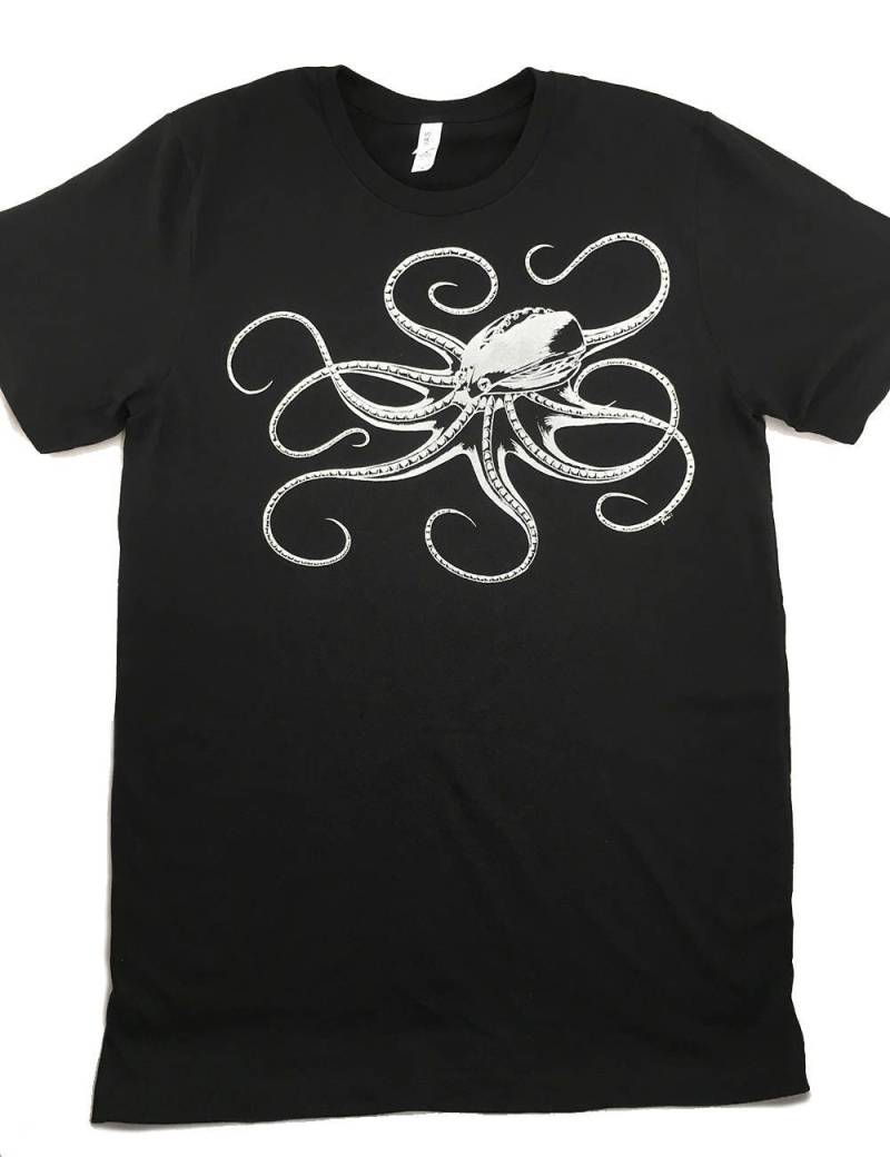 Glow in The Dark Roboter Oktopus - Grafik T-Shirt, Original Siebdruck Design Unisex Herren Damen Glow in The Dark Roboter Oktopus - Grafik T-Shirt, Original Siebdruck Design Unisex Herren Damen von SomniaCityShop