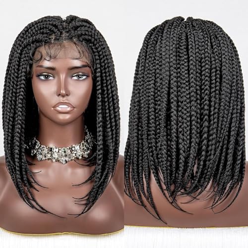 Handgefertigte Geflochtene Perücken für Schwarze Frauen,Geflochtene Perücken,Geflochtene Dreadlock-Perücken,Geflochtene Perücken mit Synthetischer Spitzenfront von SonGxu