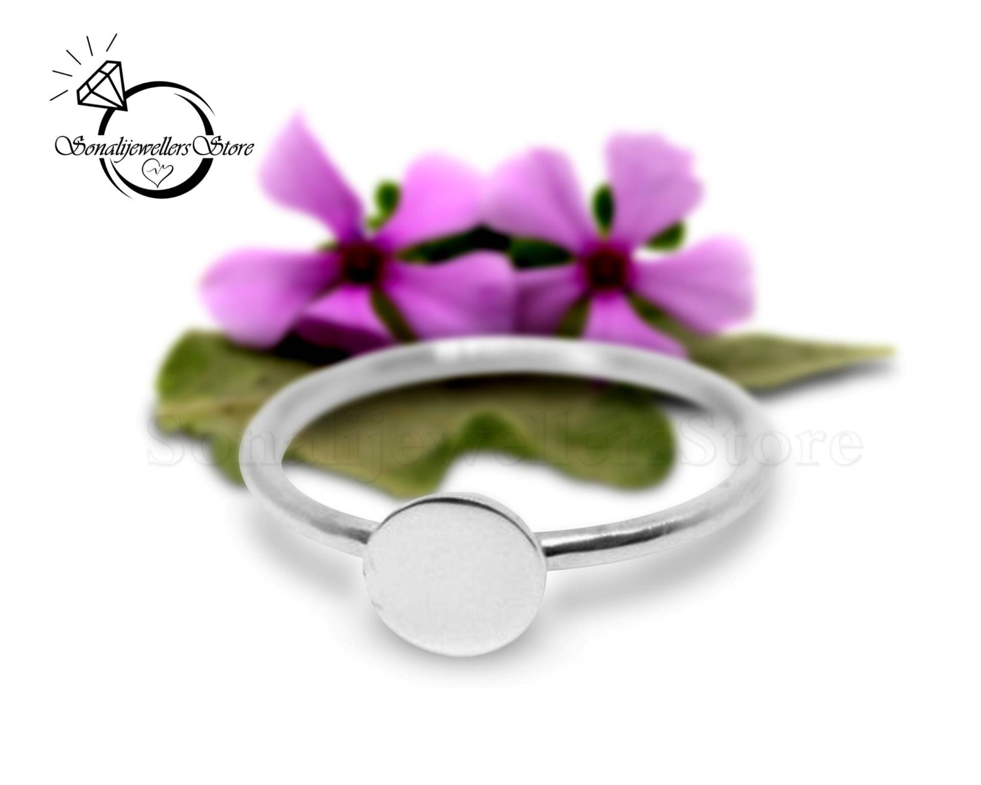 Silber Münzring, 925 Sterling Ring, Bandring, Statement Boho Ring Handgefertigt, Ehering, Geschenkring von SonalijewellersStore