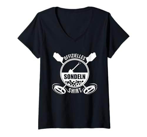 Damen Offizielles Sondeln Shirt Sondengänger Metalldetektor T-Shirt mit V-Ausschnitt Damen Offizielles Sondeln Shirt Sondengänger Metalldetektor T-Shirt mit V-Ausschnitt von Sondengänger Metalldetektor Sondeln