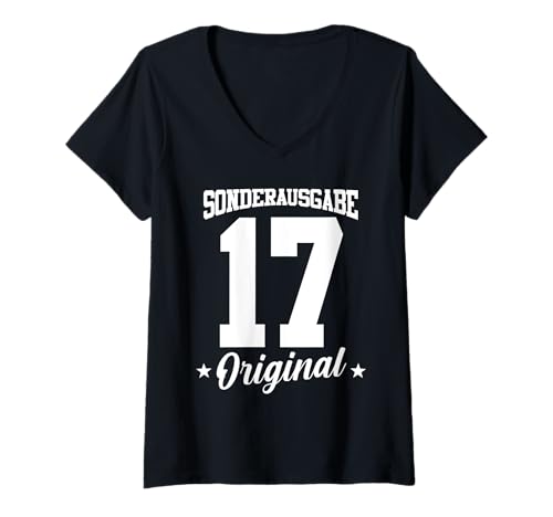 Damen 17 Geburtstag T-Shirt mit V-Ausschnitt Damen 17 Geburtstag T-Shirt mit V-Ausschnitt von Sonderausgabe Geburtstag 17