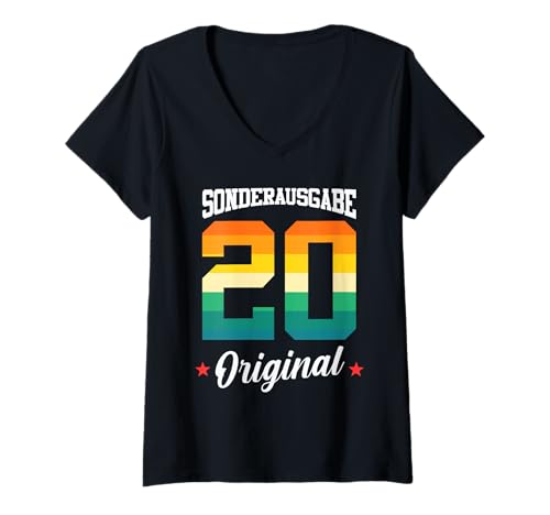 Damen 20 Geburtstag T-Shirt mit V-Ausschnitt Damen 20 Geburtstag T-Shirt mit V-Ausschnitt von Sonderausgabe Geburtstag 20