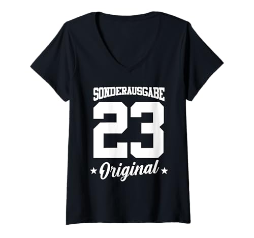 Damen 23 Geburtstag T-Shirt mit V-Ausschnitt Damen 23 Geburtstag T-Shirt mit V-Ausschnitt von Sonderausgabe Geburtstag 23