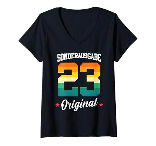 Damen 23 Geburtstag T-Shirt mit V-Ausschnitt Damen 23 Geburtstag T-Shirt mit V-Ausschnitt von Sonderausgabe Geburtstag 23