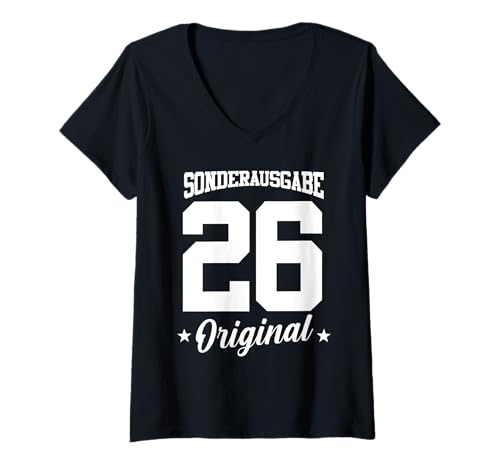 Damen 26 Geburtstag T-Shirt mit V-Ausschnitt Damen 26 Geburtstag T-Shirt mit V-Ausschnitt von Sonderausgabe Geburtstag 26