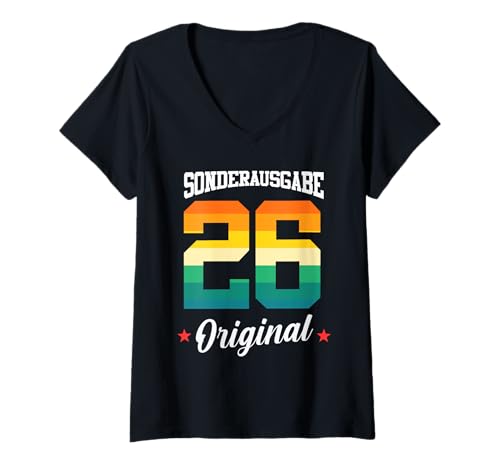 Damen 26 Geburtstag T-Shirt mit V-Ausschnitt Damen 26 Geburtstag T-Shirt mit V-Ausschnitt von Sonderausgabe Geburtstag 26
