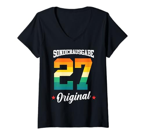 Damen 27 Geburtstag T-Shirt mit V-Ausschnitt Damen 27 Geburtstag T-Shirt mit V-Ausschnitt von Sonderausgabe Geburtstag 27