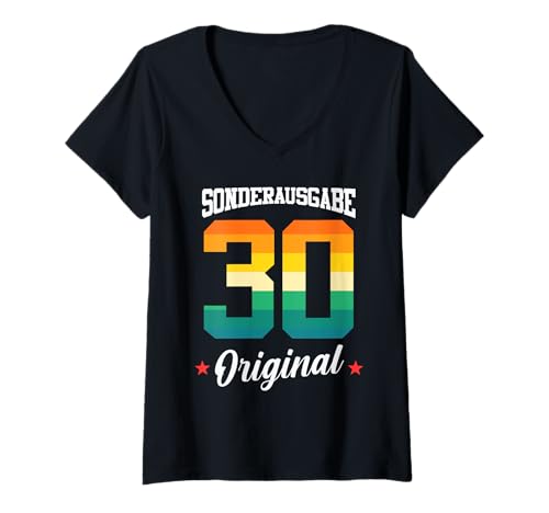 Damen 30 Geburtstag T-Shirt mit V-Ausschnitt Damen 30 Geburtstag T-Shirt mit V-Ausschnitt von Sonderausgabe Geburtstag 30