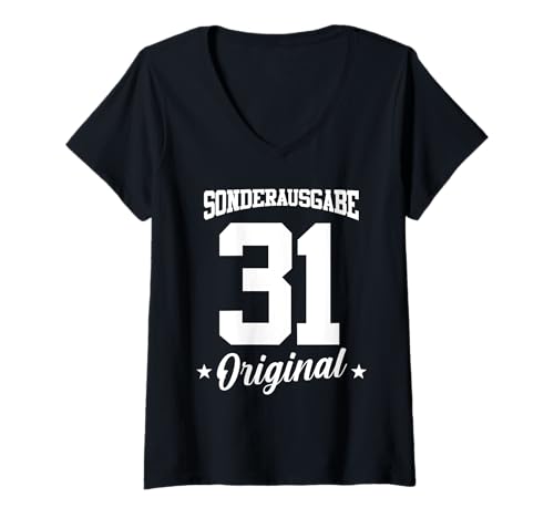 Damen 31 Geburtstag T-Shirt mit V-Ausschnitt Damen 31 Geburtstag T-Shirt mit V-Ausschnitt von Sonderausgabe Geburtstag 31